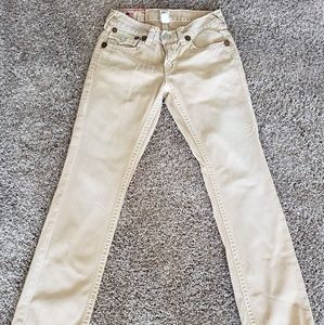 Mens tan straight jeans